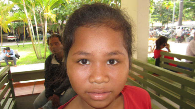 Young Cambodian girl awaiting assessment