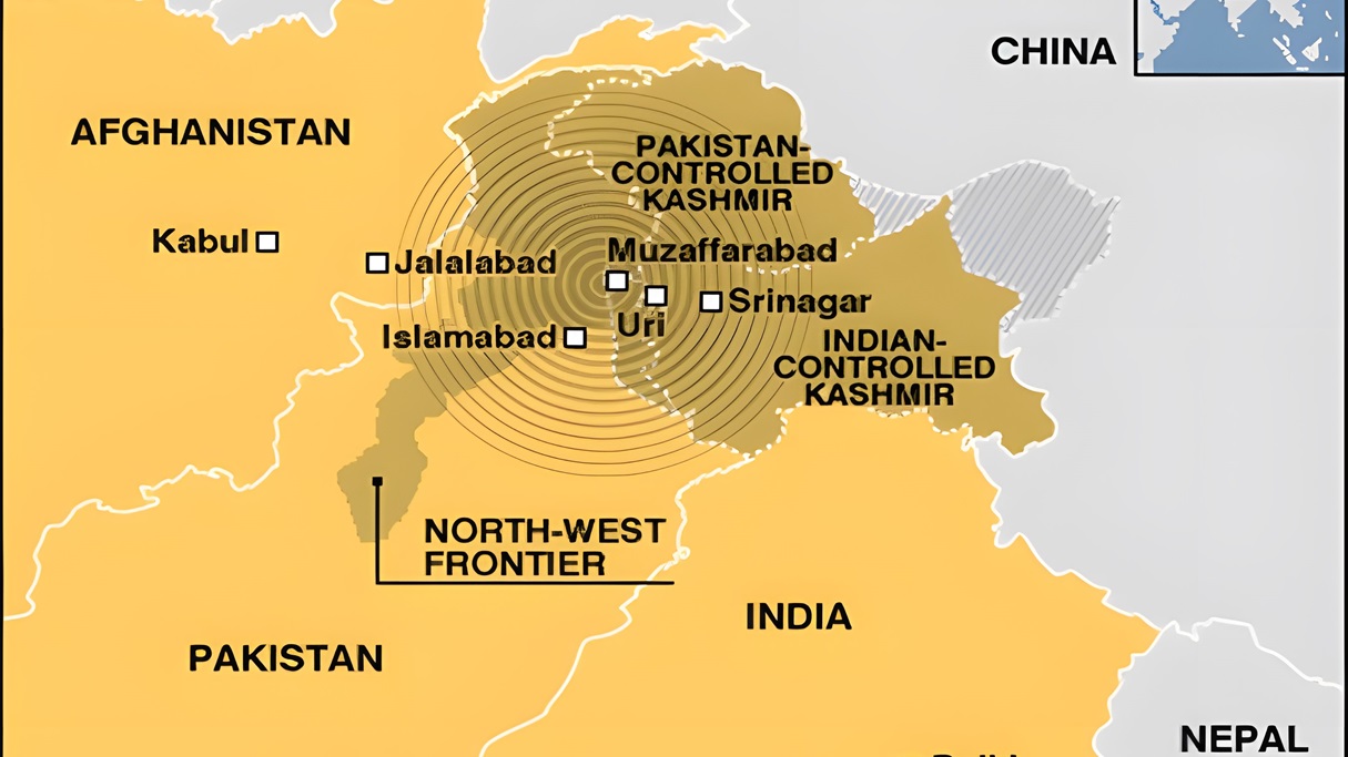 Map ot Pak earthquake 2005