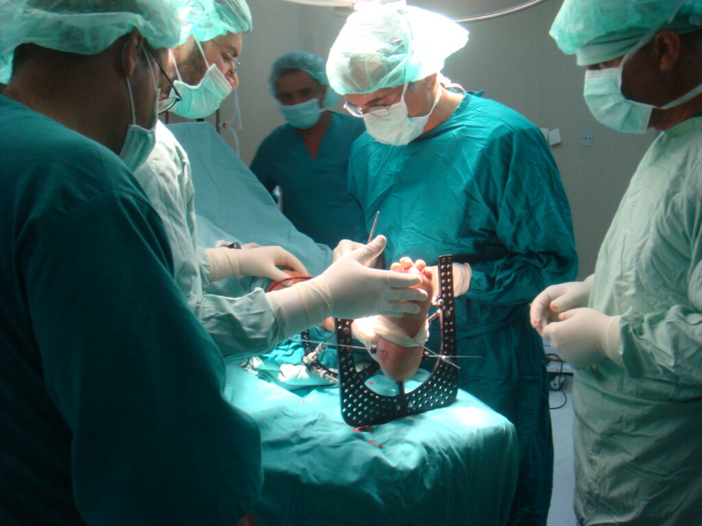 Working at Nasser in 2009 with local surgeon