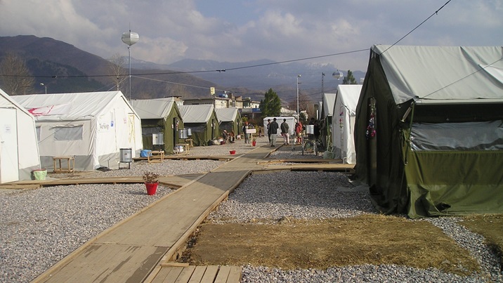 ICRC tents 10 days after earthquake Pak 2005 AMC